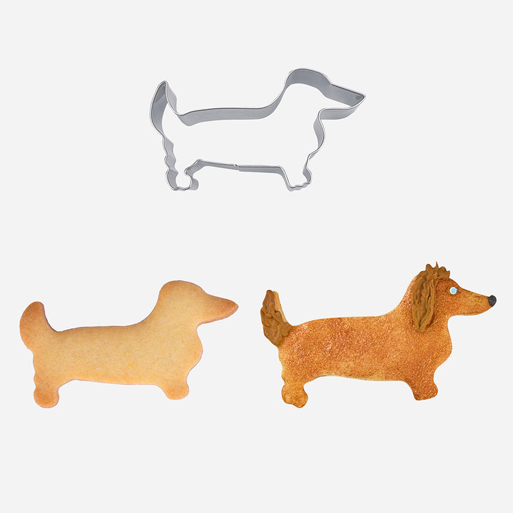 Emporte piece pour decoration gateau anniversaire chien teckel