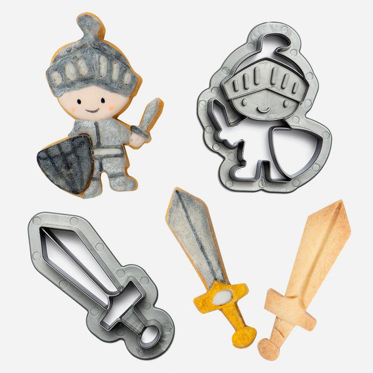 Anniversaire chevalier : sablés à réaliser avec des emporte piece