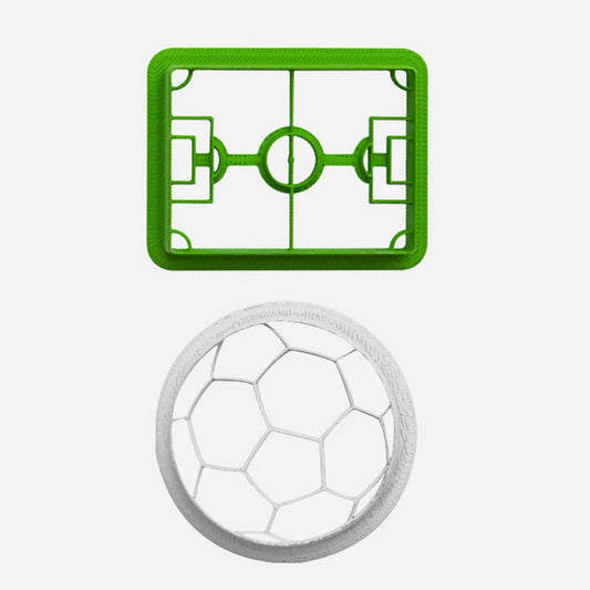 2 emporte piece foot pour gateau anniversaire football enfant