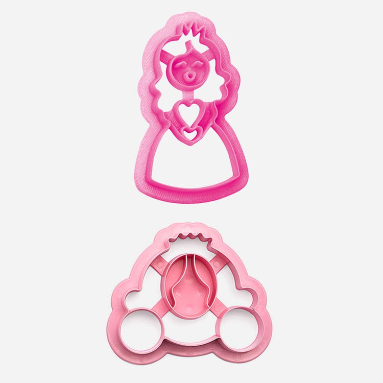 2 emporte piece princesse pour gateau anniversaire princesse enfant
