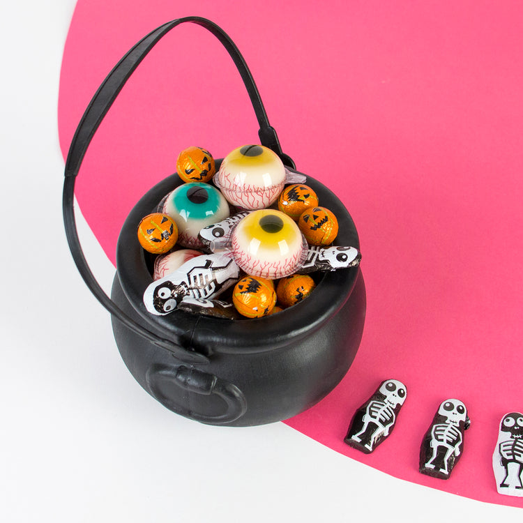 Thème halloween: bonbons forme oeil globuleux pour fête enfant