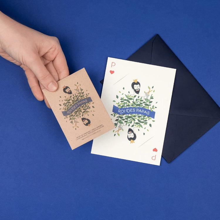 Idee cadeau fete des peres original : carte de graines à planter