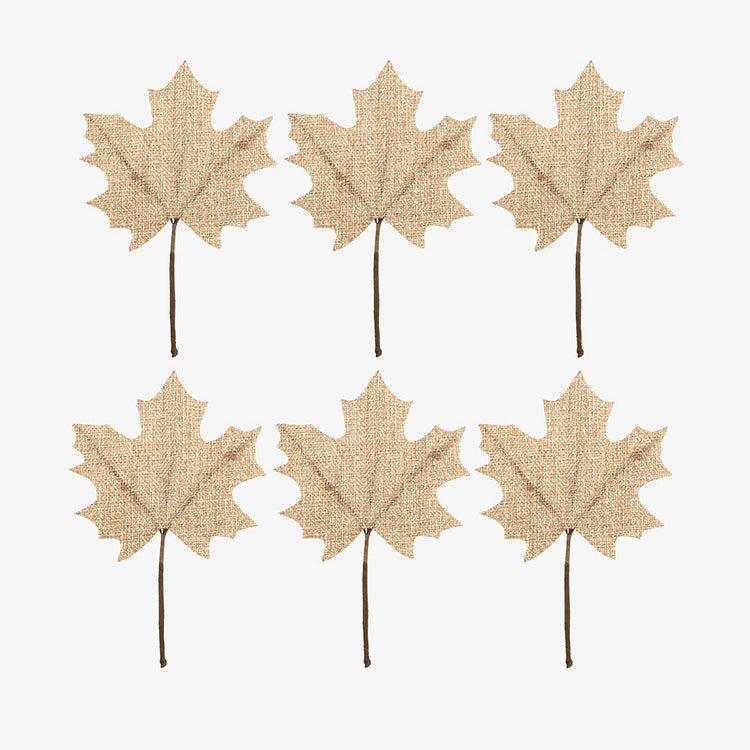 Feuilles d'automne pour décorer une table sur le thème rustique