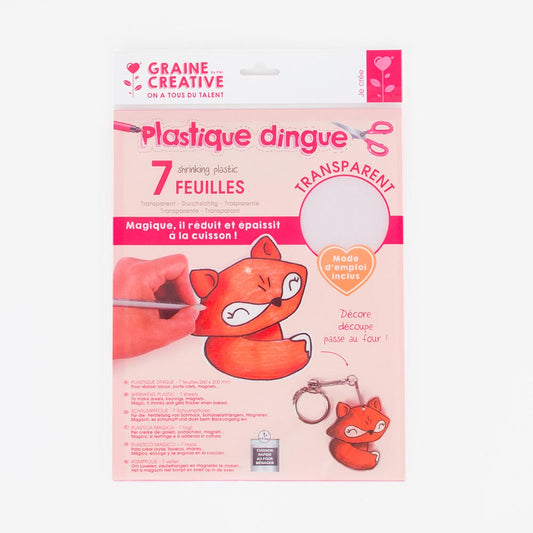 Feuilles de plastique magique transparent pour atelier créatif fille bijoux