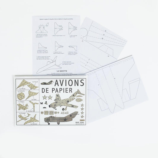 Boite de 32 avions de papier à plier : activité ludique pour enfant