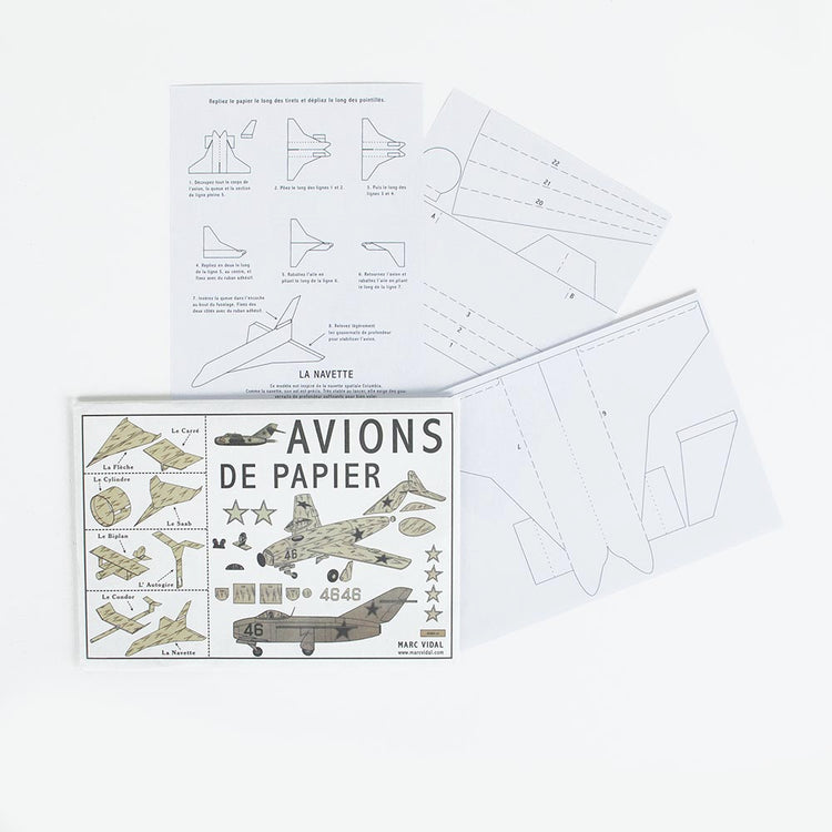 Boite de 32 avions de papier à plier : activité ludique pour enfant