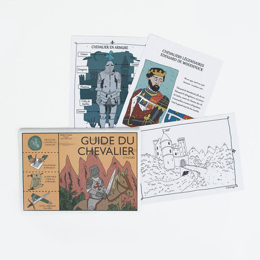 Boite guide du chevalier pour cadeau invité anniversaire chevaliers