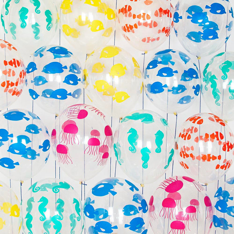 Decoration anniversaire enfant animaux marins : ballons de baudruche