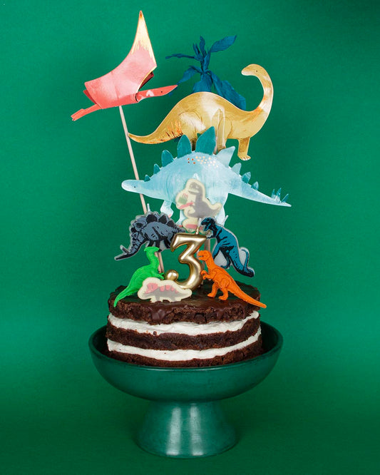 Deco anniversaire dino : cake toppers dino pour gateau anniversaire