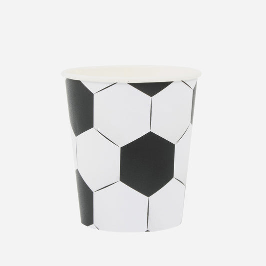 Set de gobelets motif foot pour decoration de table anniversaire