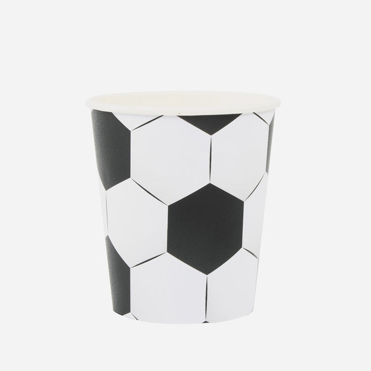 Set de gobelets motif foot pour decoration de table anniversaire