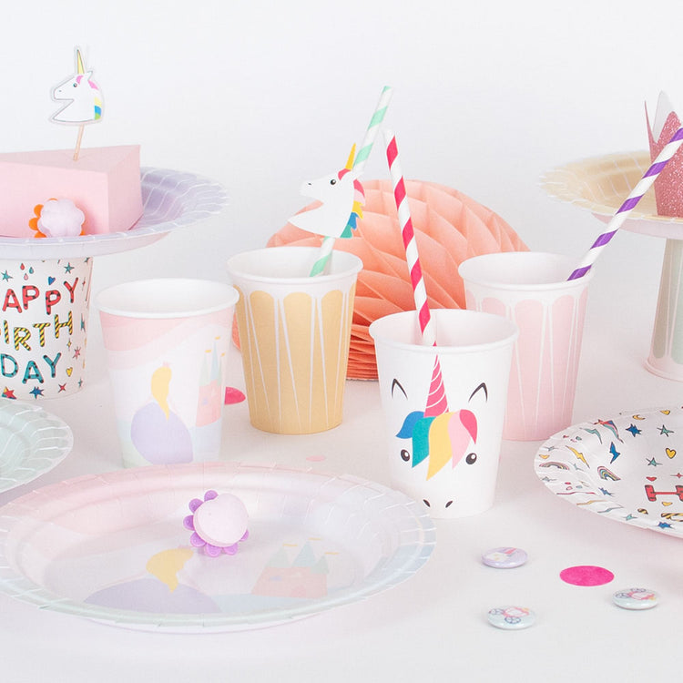 Vaisselle ecoresponsable my little day pour decoration anniversaire fille