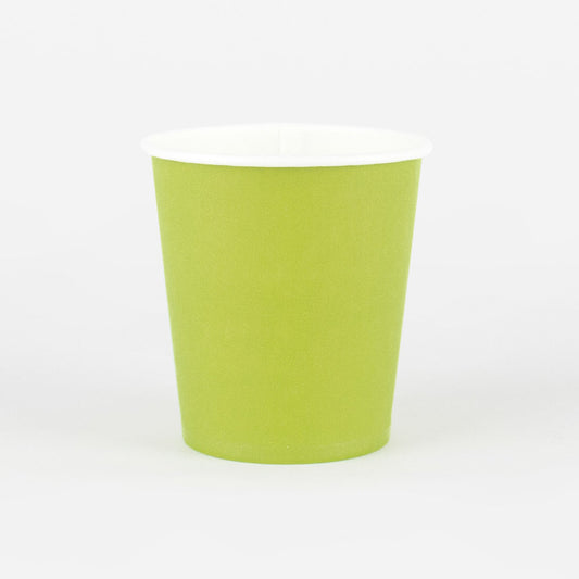25 gobelets éco-friendly verts pour vaisselle éco responsable