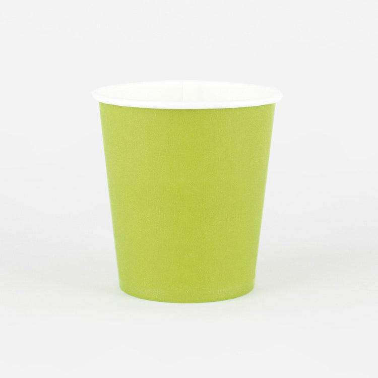 25 gobelets éco-friendly verts pour vaisselle éco responsable
