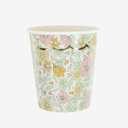 8 gobelets en carton liberty pour fête d'anniversaire, pique-nique ou festival