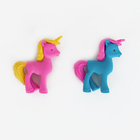 1 gomme licorne à glisser dans pochette surprise pour cadeau invité