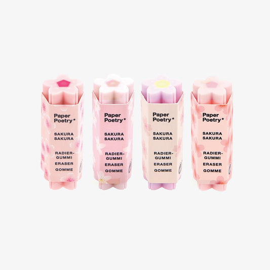 Gomme rose pour enfant à offrir en forme de fleur sakura
