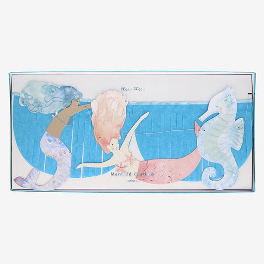 Decoration sirene Meri Meri : guirlande sirene pour anniversaire 5 ans