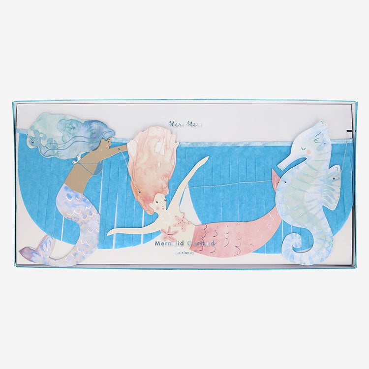 Decoration sirene Meri Meri : guirlande sirene pour anniversaire 5 ans
