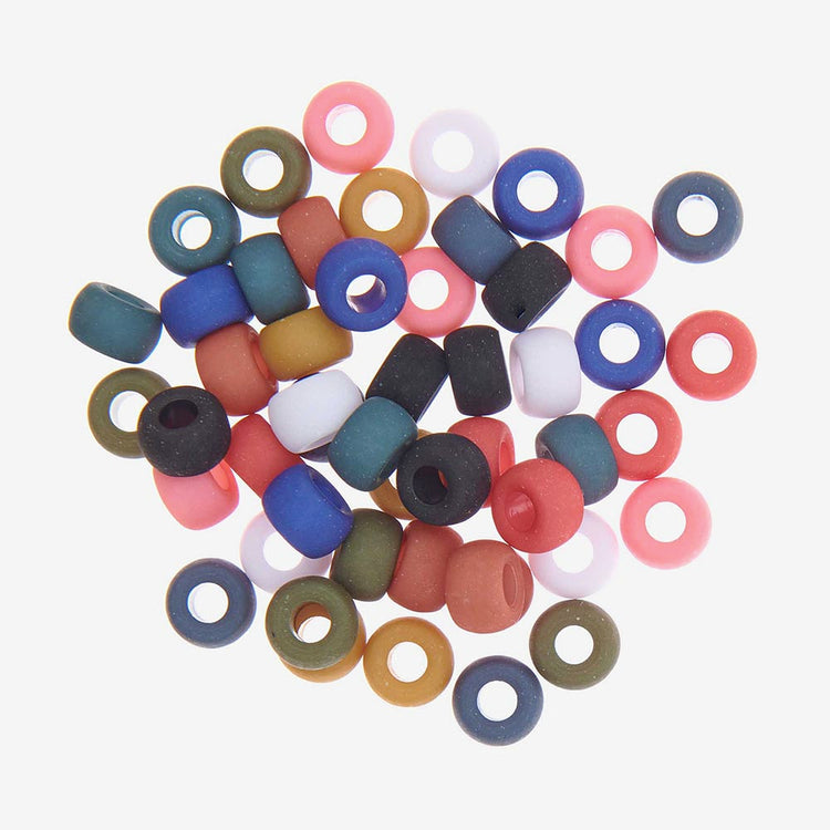 400 grosses perles pastel foncé pour des ateliers loisirs créatifs