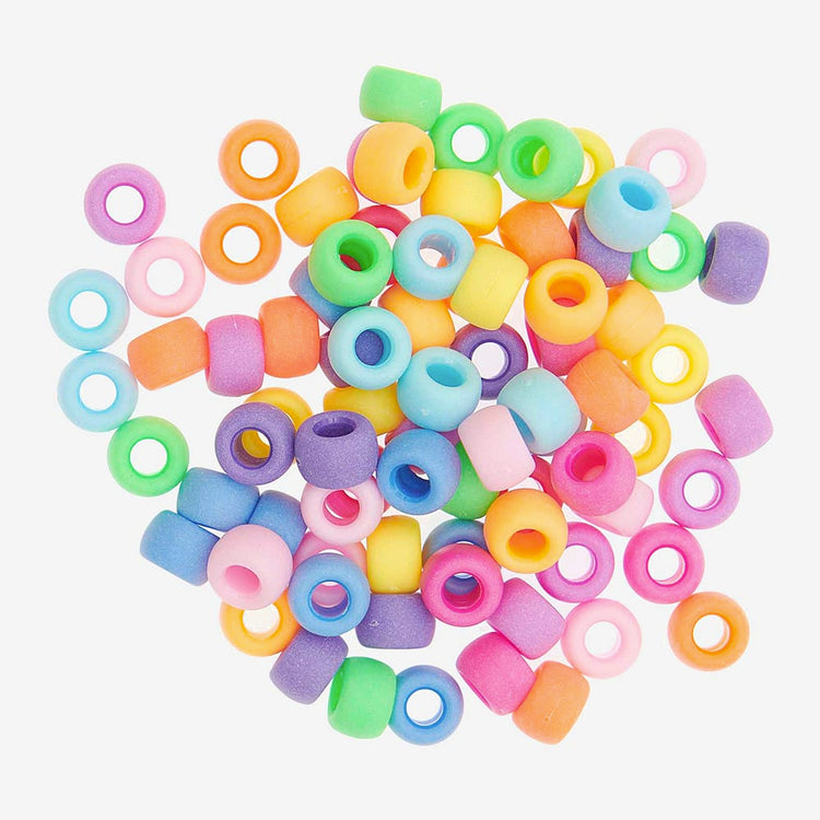 80 grosses perles mix pastel mat pour personnaliser ses bijoux