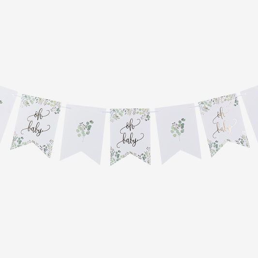 Guirlande baby shower oh baby pour faire une decoration baby shower