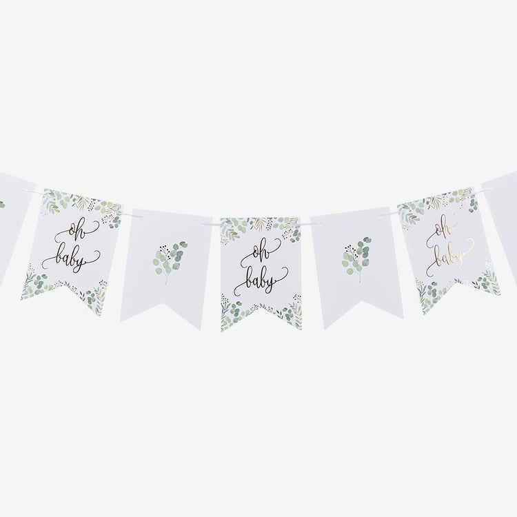 Guirlande baby shower oh baby pour faire une decoration baby shower