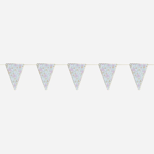 Decoration de baby shower ou anniversaire fleur : guirlande papier liberty
