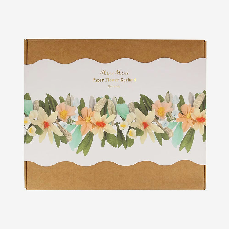 Guirlande de fleurs pastel pour decoration mariage boheme chic