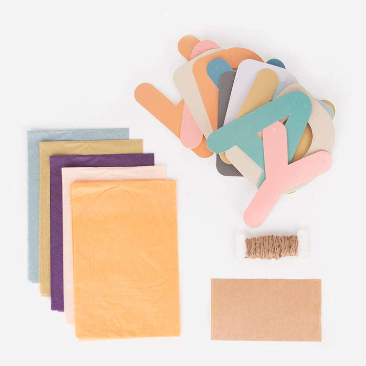 Kit guirlande happy birthday couleurs automne