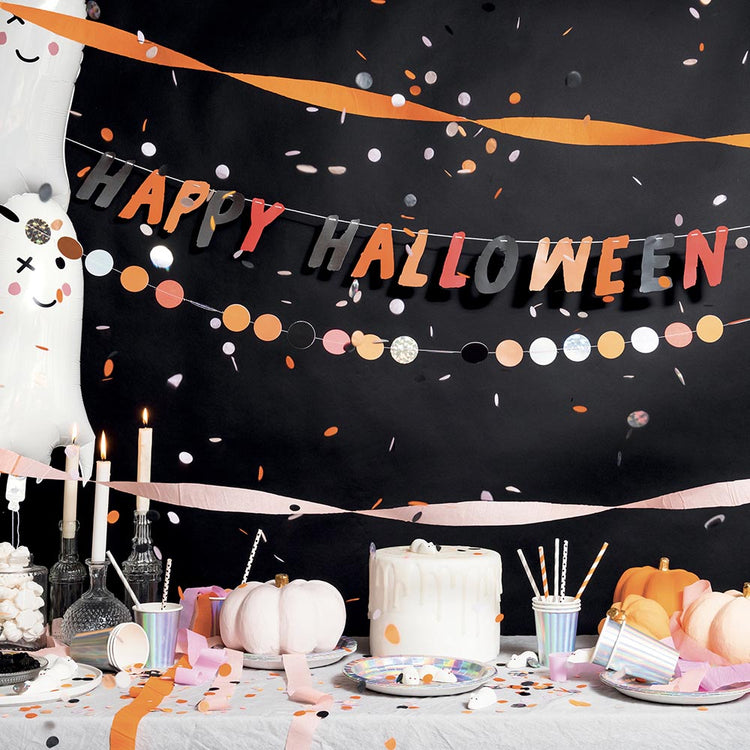 Decoration halloween enfant avec guirlande happy halloween