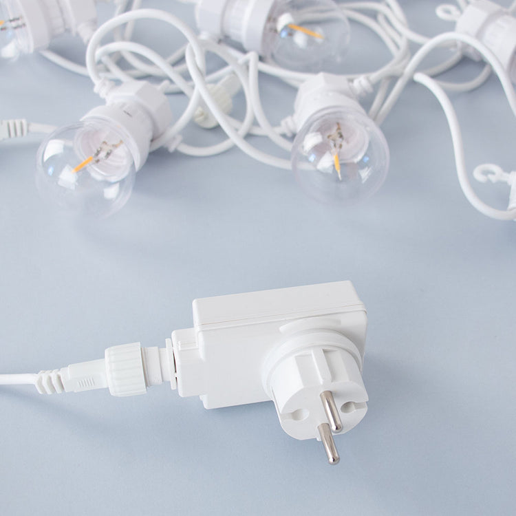 Prise secteur pour guirlande ampoules blanches
