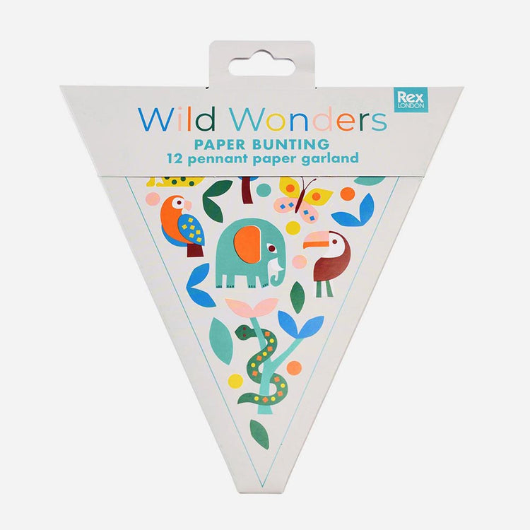 Guirlande animaux sauvages pour deco anniversaire enfant safari