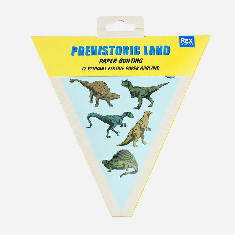 Decoration anniversaire garcon theme dinosaures : guirlande motif dino