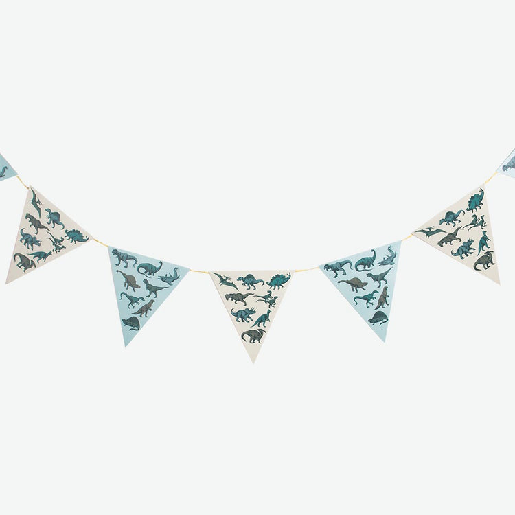 Guirlande dinosaures pour une fete anniversaire enfant dino