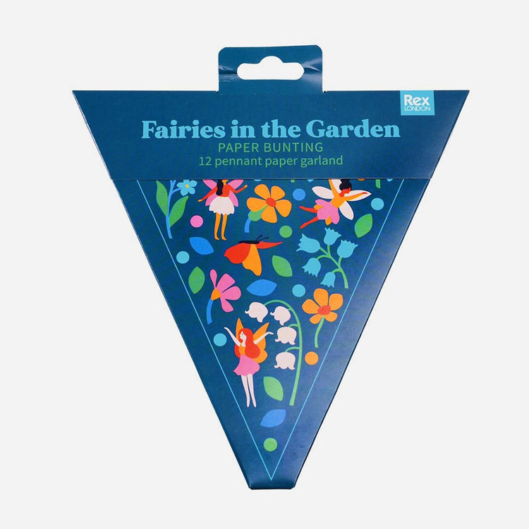 Guirlande fées et fleurs bleu pour decoration anniversaire fille