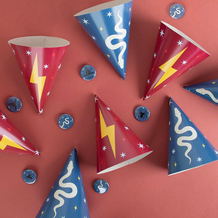 8 chapeaux pointus sorcier pour accessoire photobooth Harry Potter