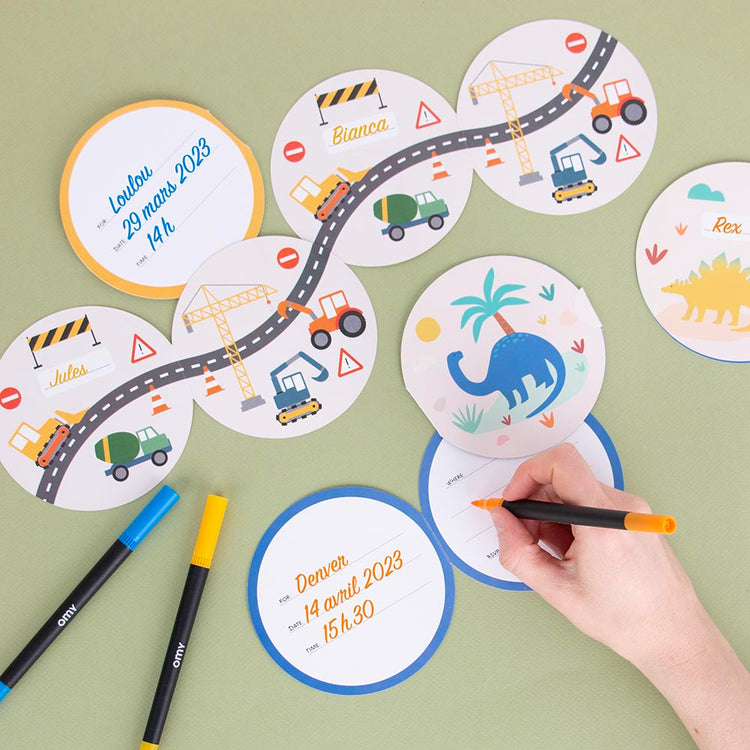 Carton invitation anniversaire chantier à remplir et à envoyer