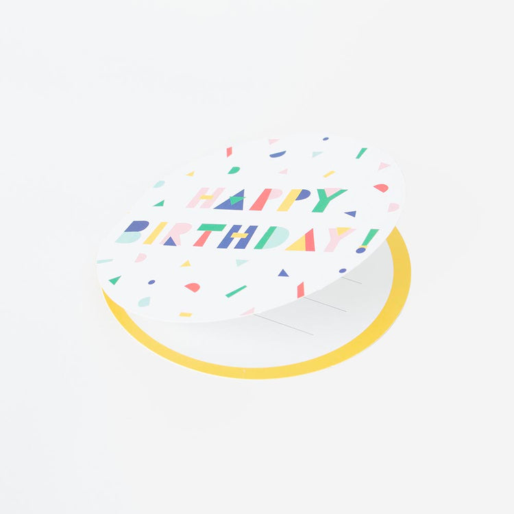 Carton invitation anniversaire happy birthday à remplir et à envoyer