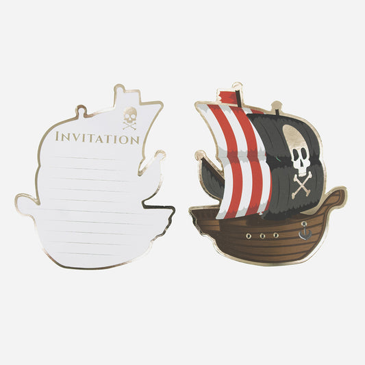 Idee pour anniversaire enfant : invitations pour thème pirate