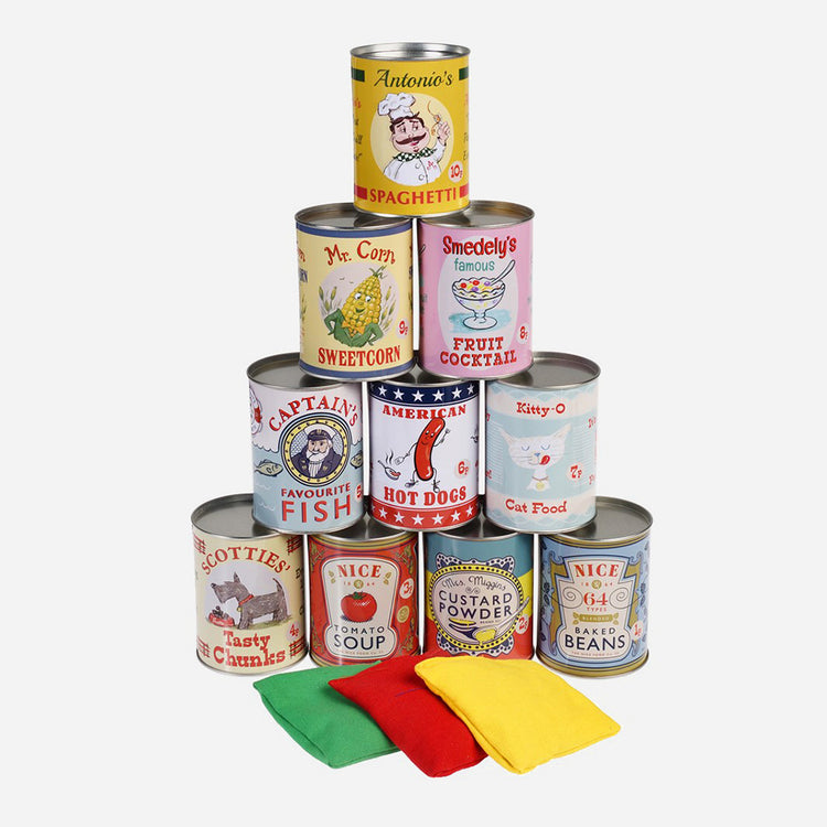 Jeu chamboule-tout avec images ludiques pour enfants