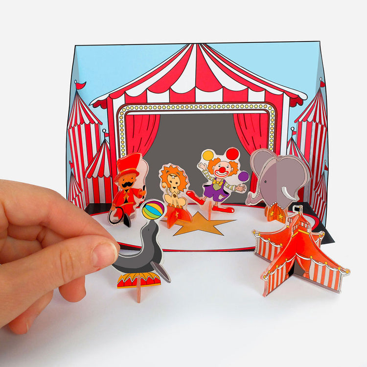 Décor de cirque 3D en plastique magique atelier loisirs créatifs