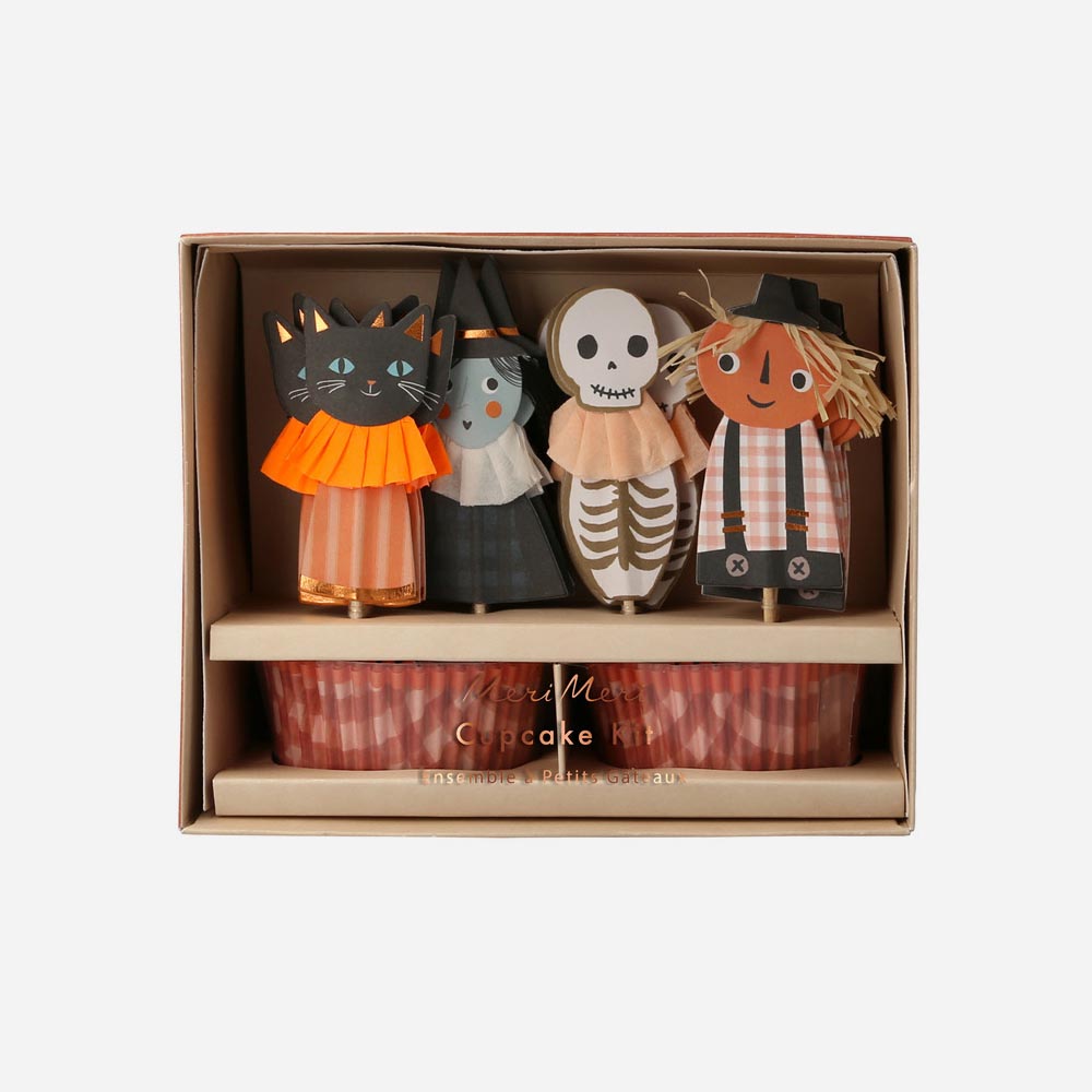 Kit 24 Caissettes et Déco Cupcakes Happy Halloween - Annikids
