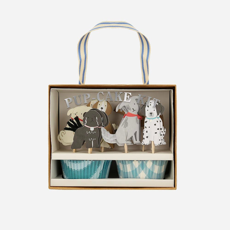 Kit cupcakes chiots pour decoration gateau anniversaire originale