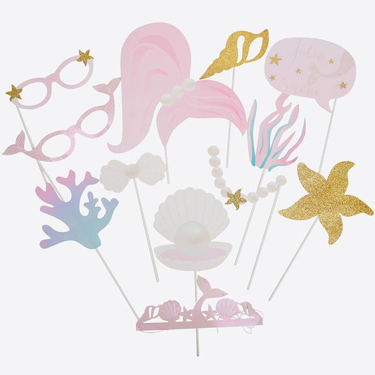 Accessoires photo sirène pour anniversaire fille