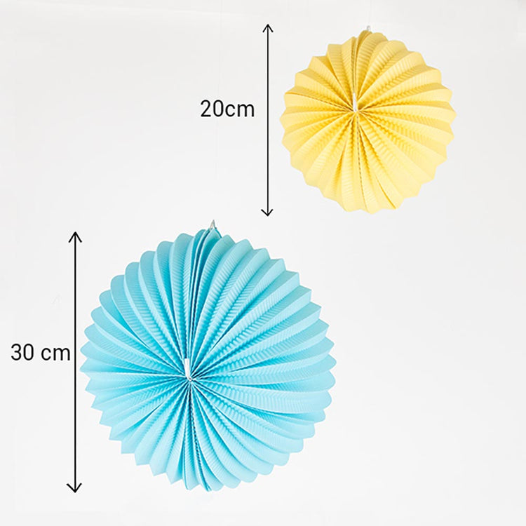 Dimension lampion accordéon en papier 10 ou 30 cm pour déco de fête
