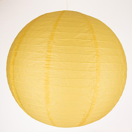 Lanterne en papier jaune pour déco mariage guinguette ou anniversaire