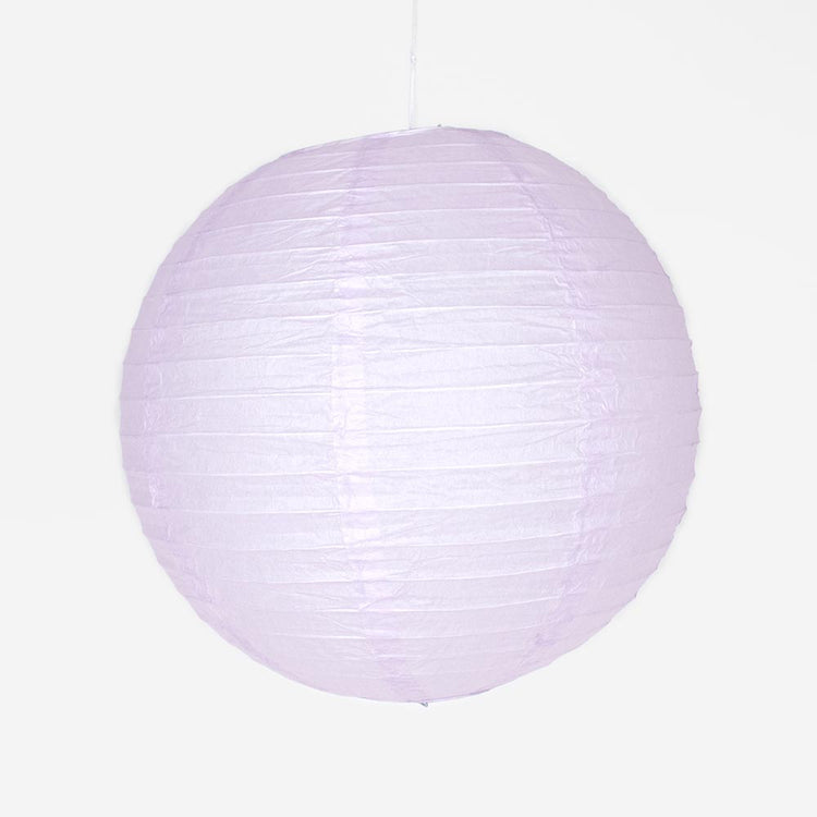 Grande lanterne en papier mauve pour déco mariageou anniversaire Raiponce