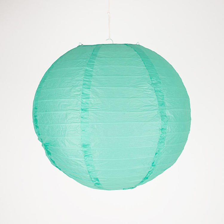 Boule chinoise bleue aqua pour déco anniversaire sirène ou thème Vaiana
