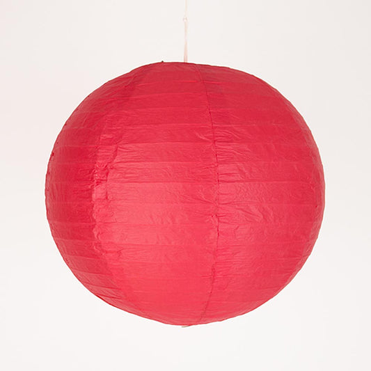 Lanterne en papier rouge pour déco mariage guinguette ou fête chinoise